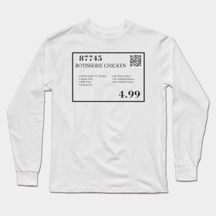 barcode Costco rotisserie chicken label 87745 Long Sleeve T-Shirt